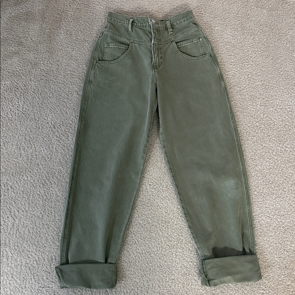 Frame Sz 25 Brand New Olive Green High-Waisted Women Jeans - Picture 1 of 5